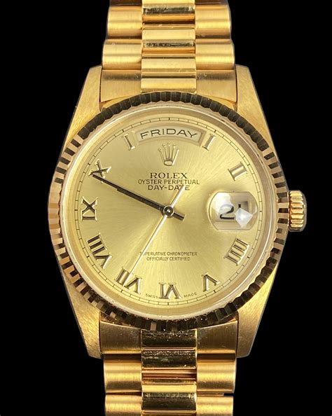 men's rolex 18k gold watch price